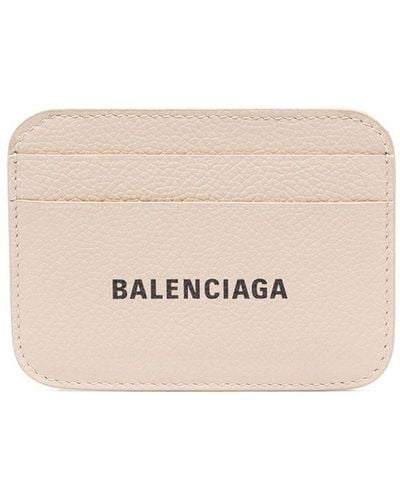 Balenciaga Logo-print Cardholder - Natural