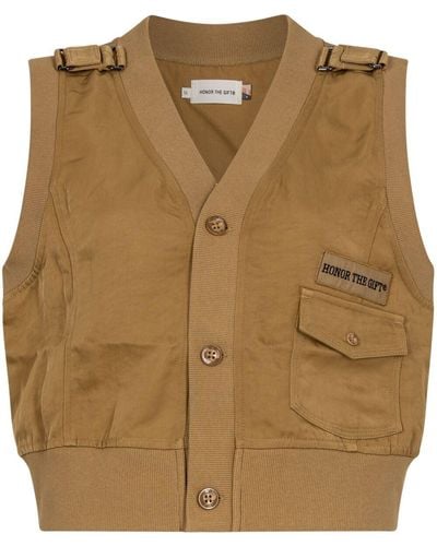 Honor The Gift Logo-patch Shop Vest - Brown