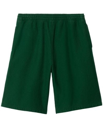 Burberry Pantalones cortos con logo Equestrian Knight - Verde