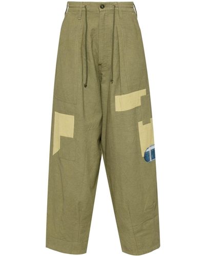 STORY mfg. Pantalones con paneles - Verde