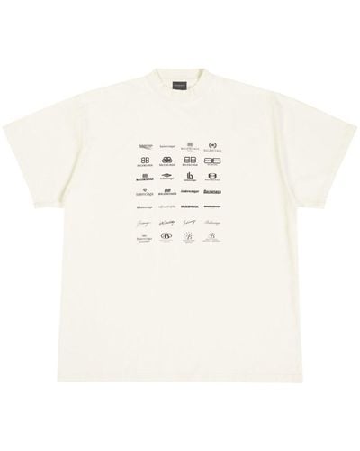 Balenciaga T-shirt Met Print - Wit