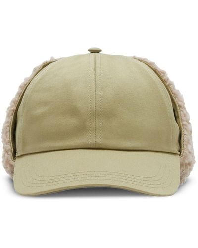 Burberry Fleece-trim Trapper Cap - Natural