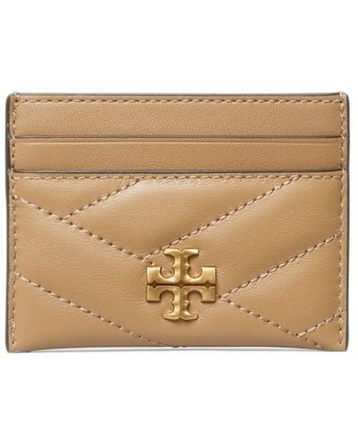 Tory Burch Kira Leather Cardholder - Natural