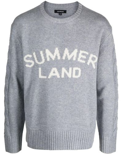 NAHMIAS Summerland Intarsia-knit Sweater - Grey