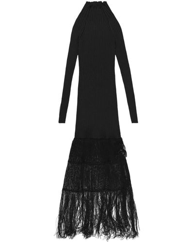 Khaite Vestido Cedar con flecos - Negro