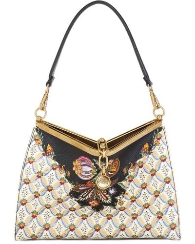 Etro Medium Vela Floralia-print Shoulder Bag - Natural