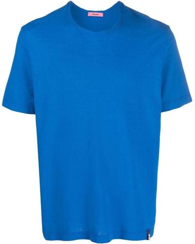 Drumohr Camiseta con cuello redondo y manga corta - Azul