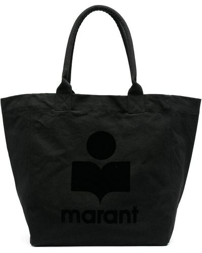 Isabel Marant Bolso shopper con logo estampado - Negro