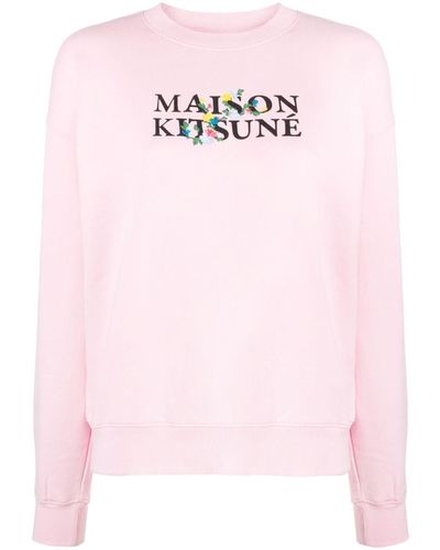 Maison Kitsuné Sweatshirt mit Logo-Print - Pink