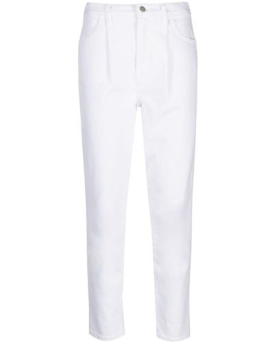 J Brand Pantaloni crop slim Arkin - Bianco