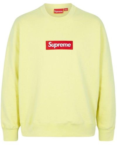 Supreme Sweatshirt mit Logo-Patch - Gelb