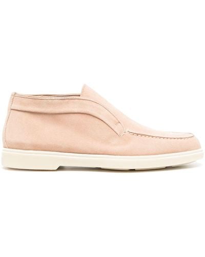 Santoni Suede Ankle Loafers - Pink