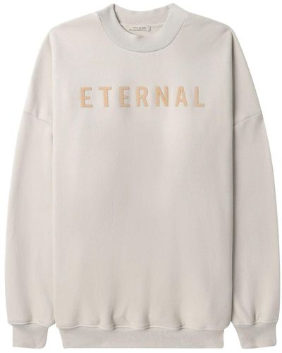 Fear Of God Sweater Met Geborduurd Logo - Wit