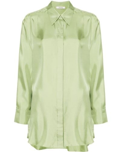 Dorothee Schumacher Sensual Coolness Silk Blouse - Green