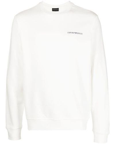 Emporio Armani Sweater Met Logoprint - Wit