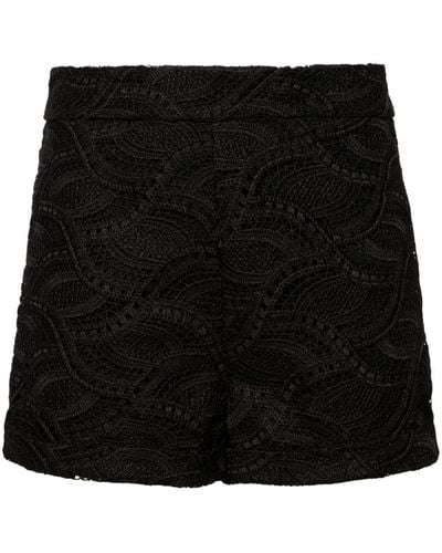 Ermanno Scervino Mini-Shorts aus Guipure-Spitze - Schwarz