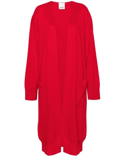 Allude Cardigan lungo aperto - Rosso