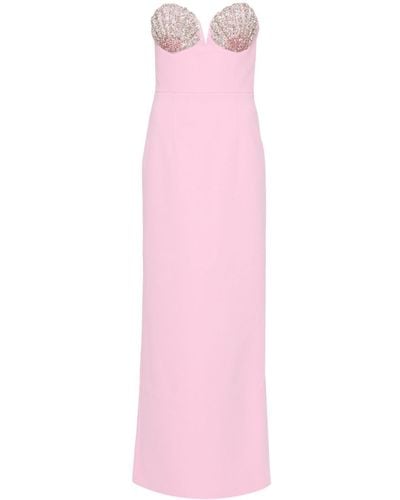 Rebecca Vallance Crystal-embellished Dress - Pink
