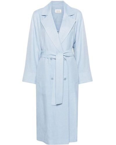 P.A.R.O.S.H. Double-breasted Trench Coat - Blue