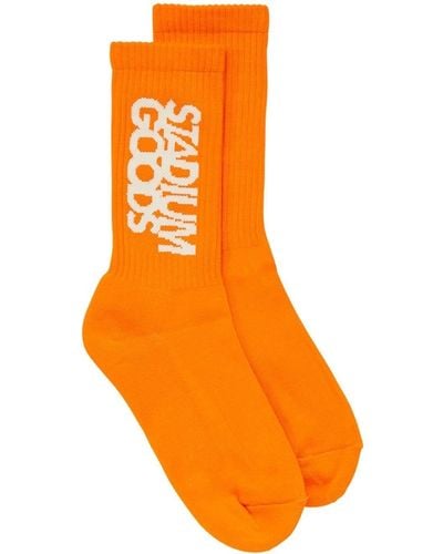 Stadium Goods Logo-print ''neon Orange'' Crew Sock