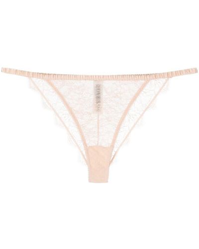 Love Stories Charlotte Floral-lace Thong - White
