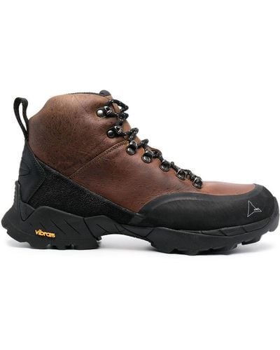 Roa Leather Lace-up Boots - Brown