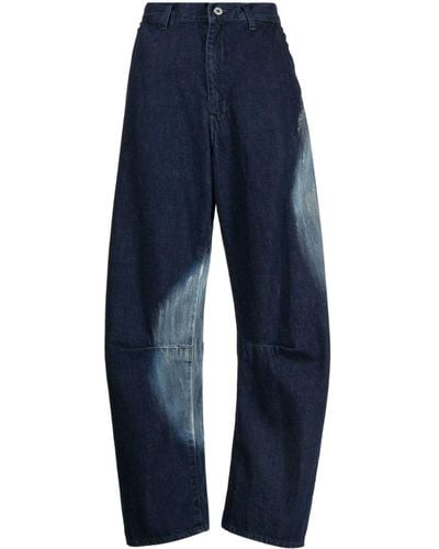 Y's Yohji Yamamoto High-rise Cropped Jeans - Blue