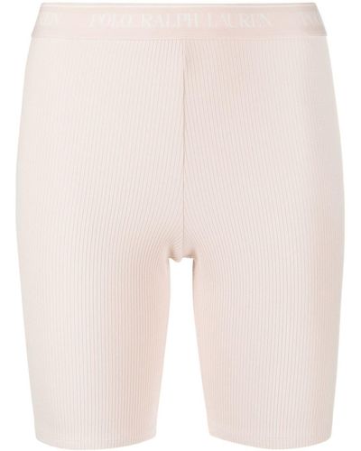 Polo Ralph Lauren Fine-ribbed Compression Shorts - Natural