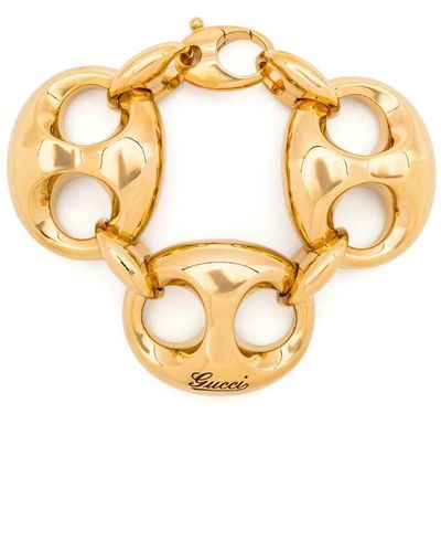 Gucci Armband Met Oversized Ketting - Metallic