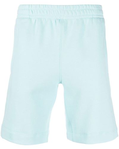 Styland Mid-rise Organic-cotton Track Shorts - Blue