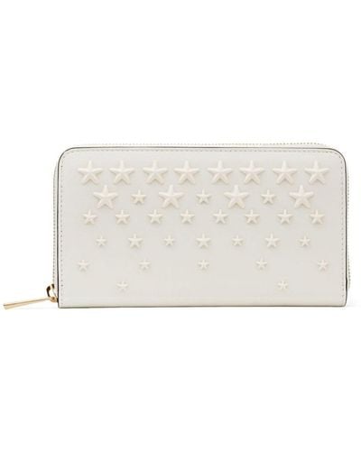 Jimmy Choo Pippa Studded Leather Wallet - White