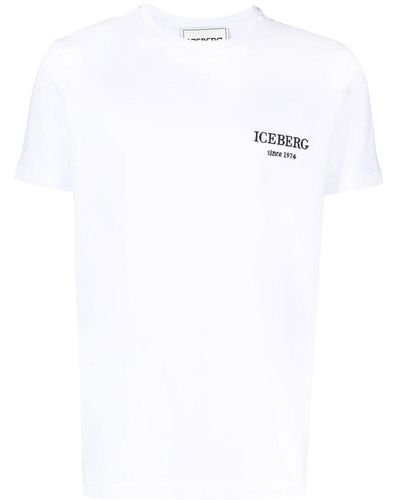 Iceberg Camiseta con logo bordado - Blanco