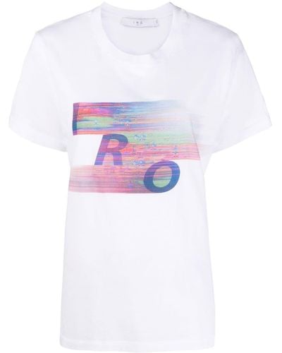 IRO T-Shirt mit Logo-Print - Weiß