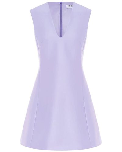 LEO LIN Briana V-neck Minidress - Purple