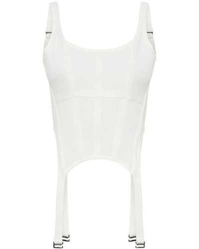 Dion Lee Top a coste - Bianco