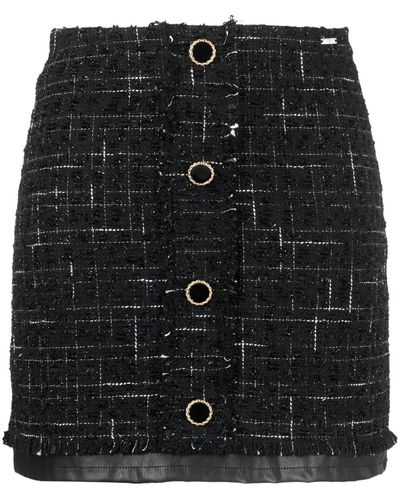 Liu Jo High-waisted Layered-design Skirt - Black