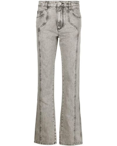 Isabel Marant Vaqueros skinny a paneles - Gris