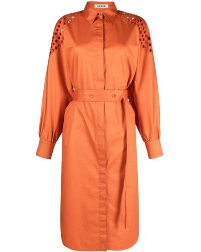 Aeron Robe-chemise Senate à détail de découpes - Orange