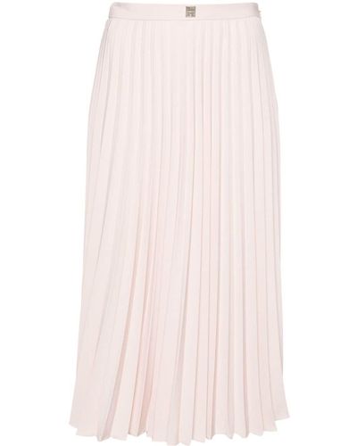 Givenchy 4g Pleated Midi Skirt - Pink