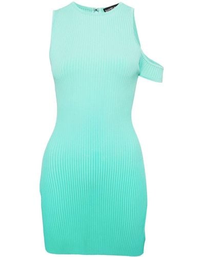 David Koma Ribgebreide Mini-jurk Met Kleurverloop - Blauw