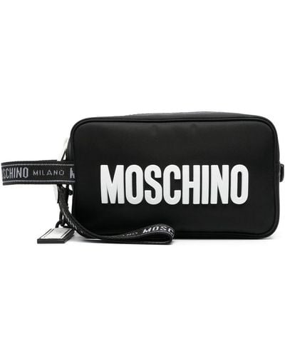 Moschino Logo-print Wash Bag - Black