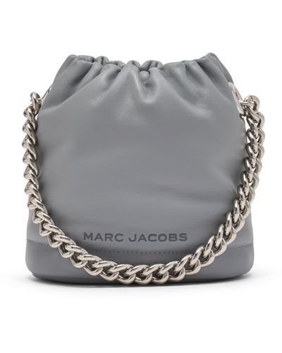 Marc Jacobs Small Leather Bucket Bag - Grey