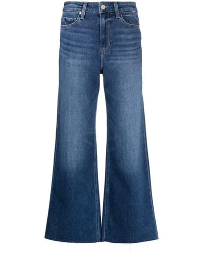 PAIGE Jeans a gamba ampia Anessa crop - Blu