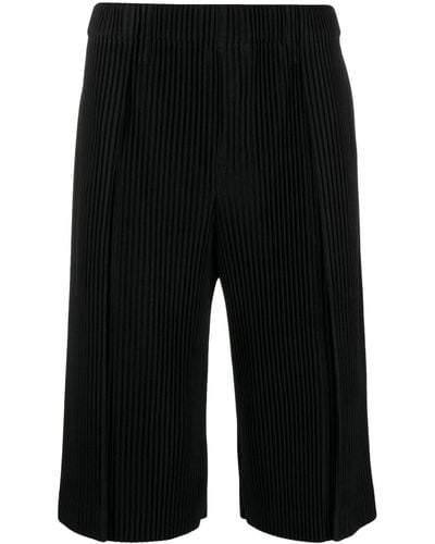 Homme Plissé Issey Miyake Pleated Tailored Short - Black