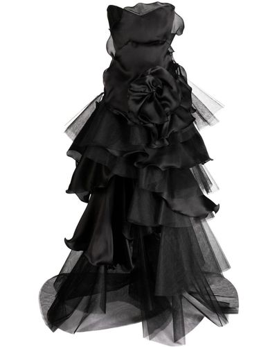 Marchesa Trägerloses Abendkleid - Schwarz