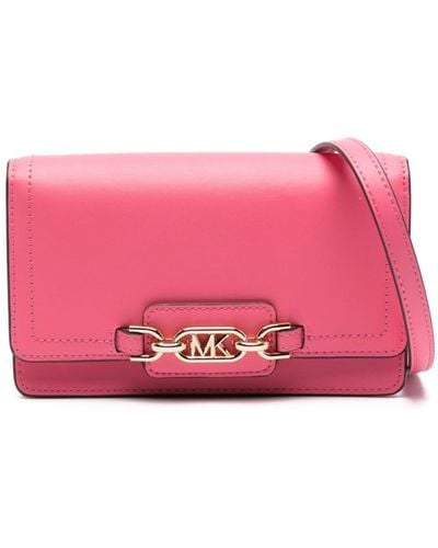 MICHAEL Michael Kors Mini Heather Cross Body Bag - Pink