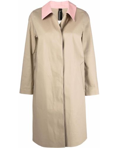 Mackintosh Banton Single-breasted Button-front Coat - Natural
