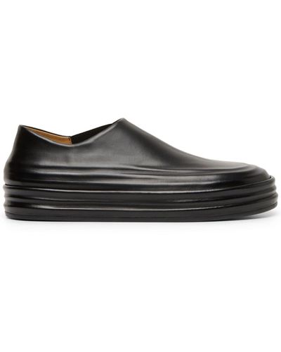 Marsèll Flatform Slip-on Leather Sneakers - Gray