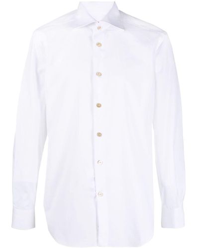 Kiton Long-sleeve Cotton Shirt - White