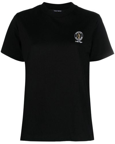 Daily Paper T-shirt en coton à logo imprimé - Noir